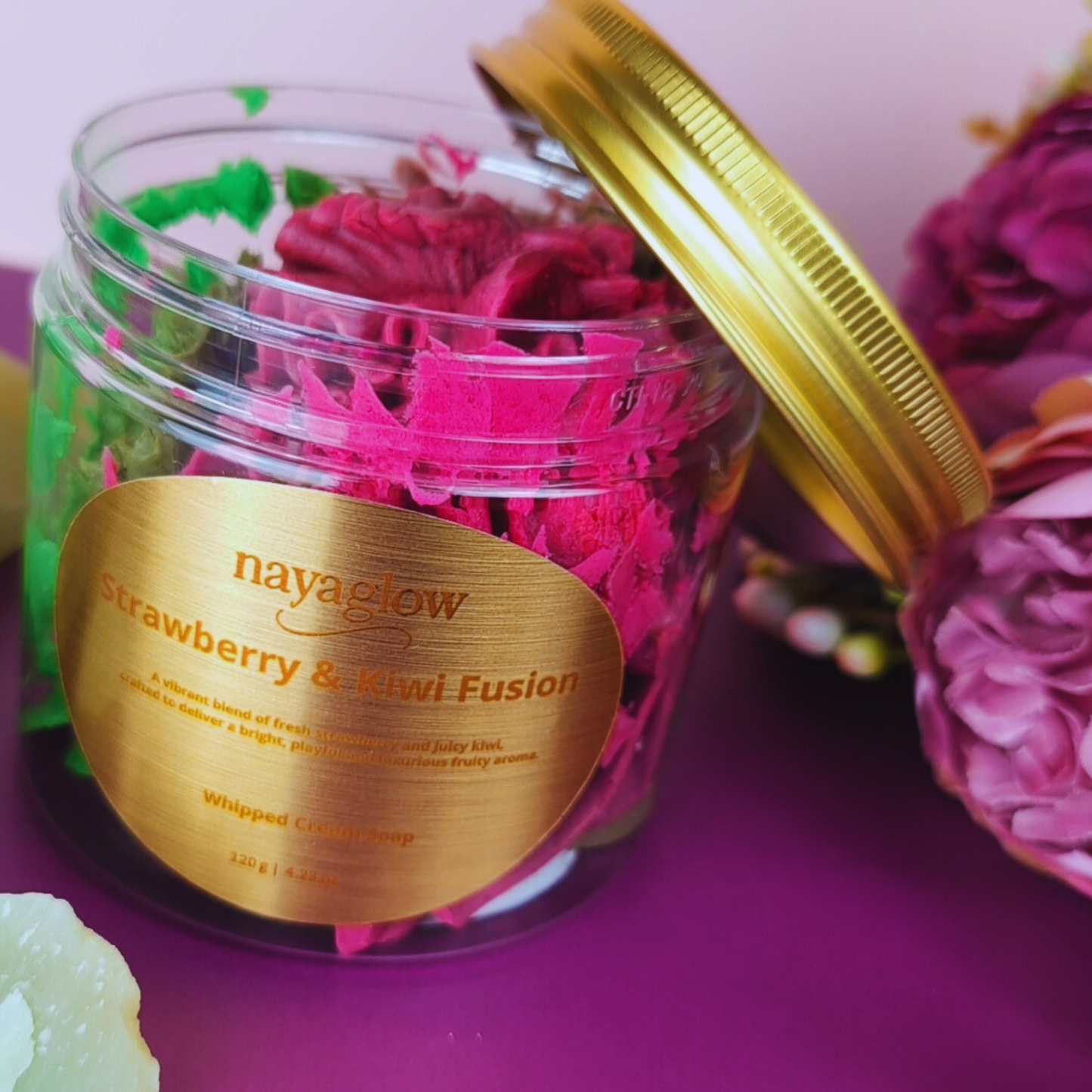 Strawberry & Kiwi – Luxury Whipped Cream Soap (120g)