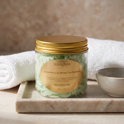 Gooseberry & White Tea – Luxury Whipped Cream Soap (120g)