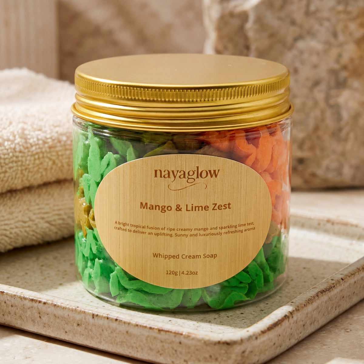 Mango & Lime – Luxury Whipped Cream Soap (120g)