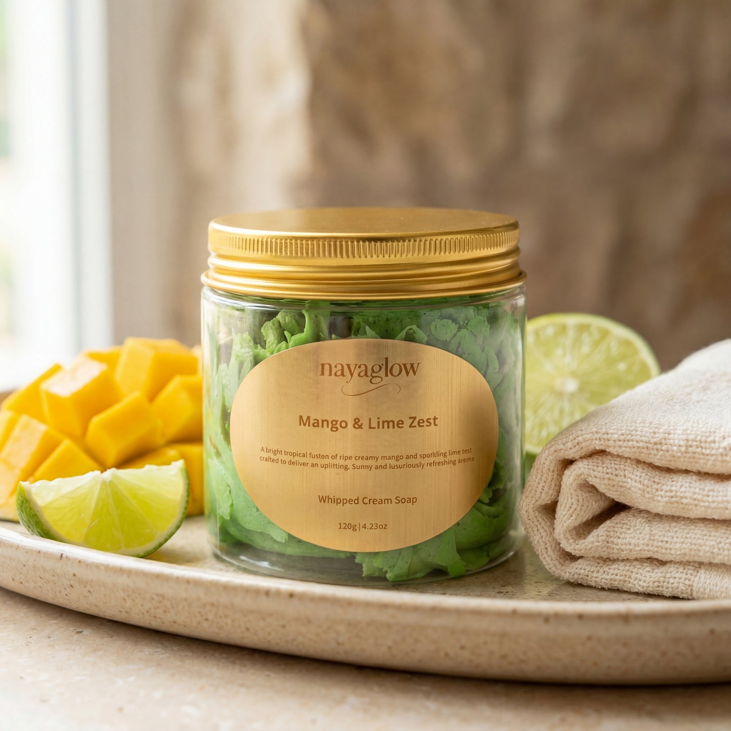 Mango & Lime – Luxury Whipped Cream Soap (120g)