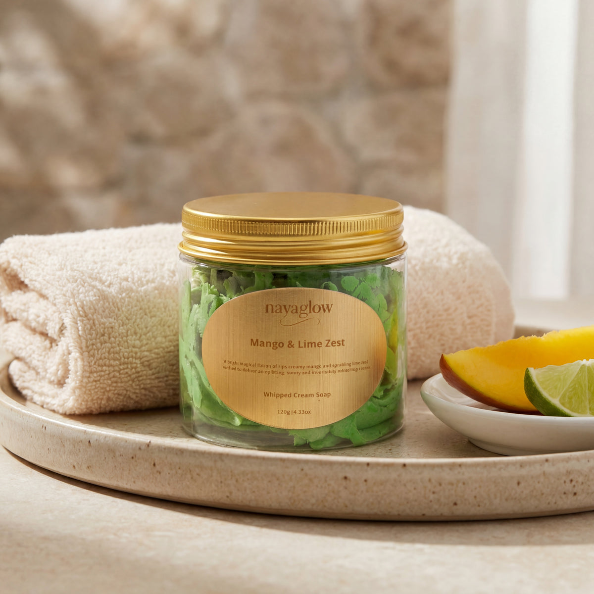 Mango & Lime – Luxury Whipped Cream Soap (120g)