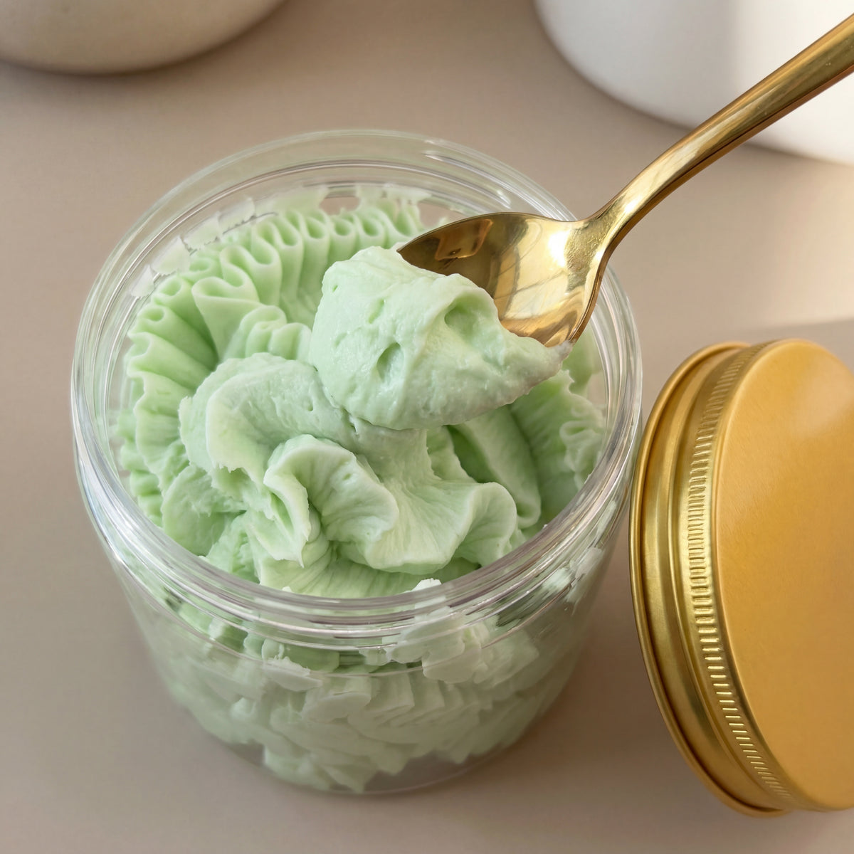 Gooseberry & White Tea – Luxury Whipped Cream Soap (120g)