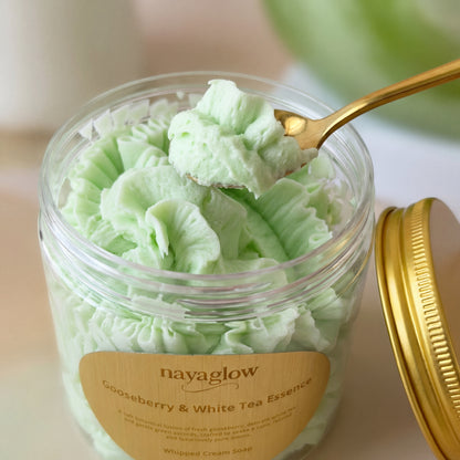 Gooseberry & White Tea – Luxury Whipped Cream Soap (120g)