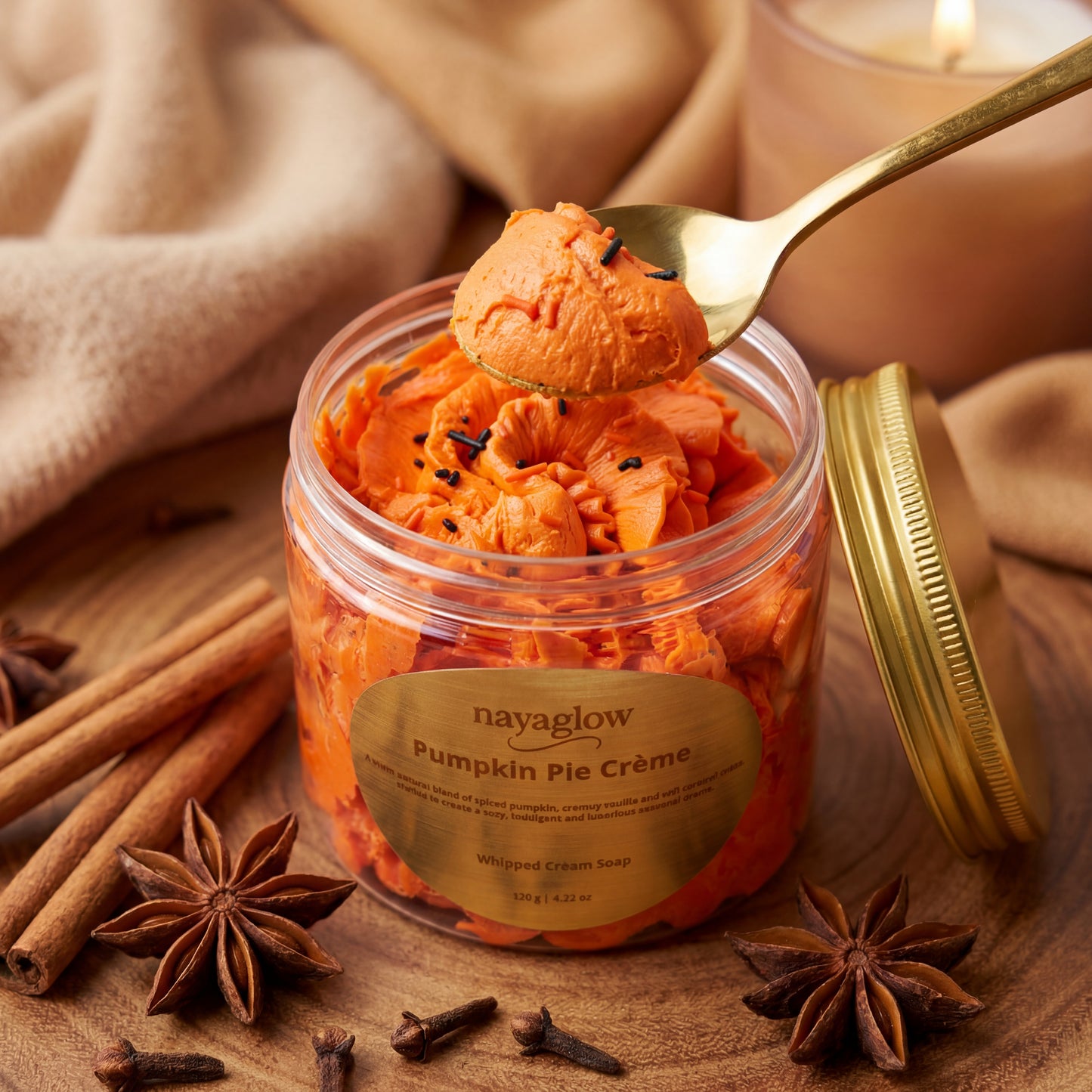 Pumpkin Pie Whipped Cream Soap – 120g | Limited Autumn Edition