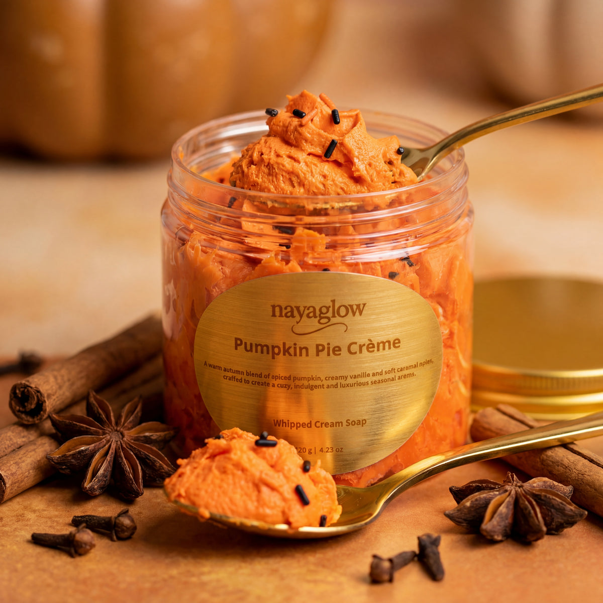 Pumpkin Pie Whipped Cream Soap – 120g | Limited Autumn Edition