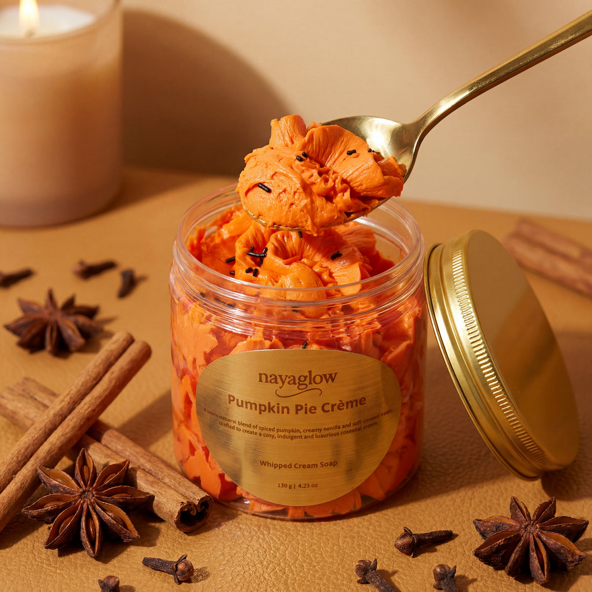 Pumpkin Pie Whipped Cream Soap – 120g | Limited Autumn Edition