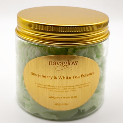 Gooseberry & White Tea – Luxury Whipped Cream Soap (120g)
